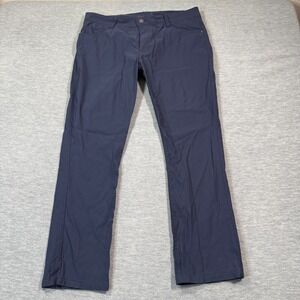 Desert Dunes Pants Men 36x32 Navy Nylon Blend Flat Front Outdoor Lightweight
